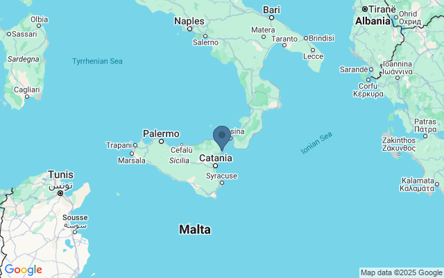 Kaart met locatie Taormina